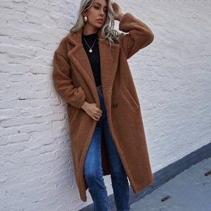 Long teddy bear coat